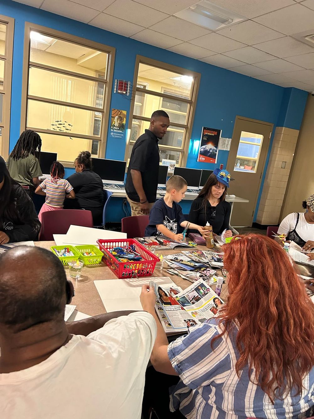 Anthony Jackson guiding a Boys and Girls Club workshop